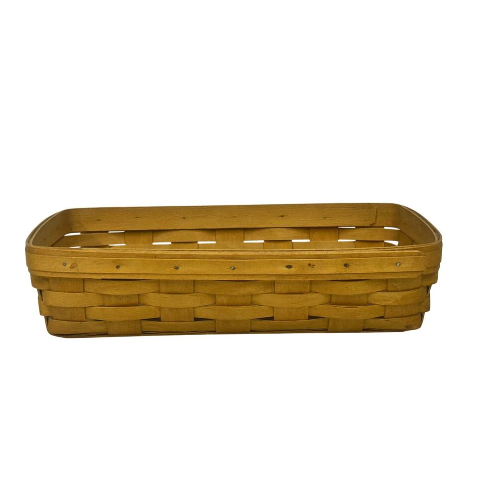 Longaberger 1998 Bread Basket with Terracotta Warming Stone-Excellent